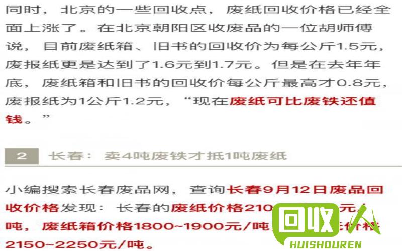 废纸废铁行情查询网站 查废纸废铁价格的网站