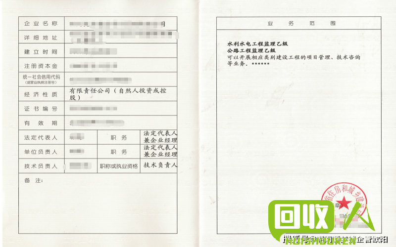 废旧金属回收许可证 废铁收购证