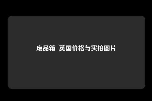 废品箱  英国价格与实拍图片